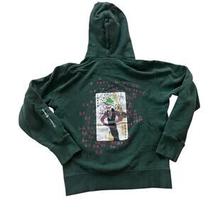 Joker Jean Michel Basquiat Uniqlo Pullover Hoodie Dark Green Men's Xs